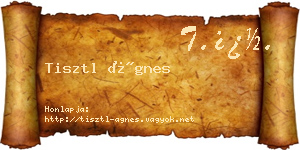 Tisztl Ágnes névjegykártya