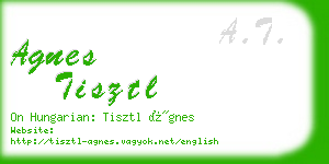 agnes tisztl business card